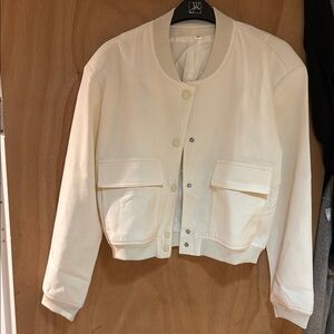 Women's Cream Bomber Jacket